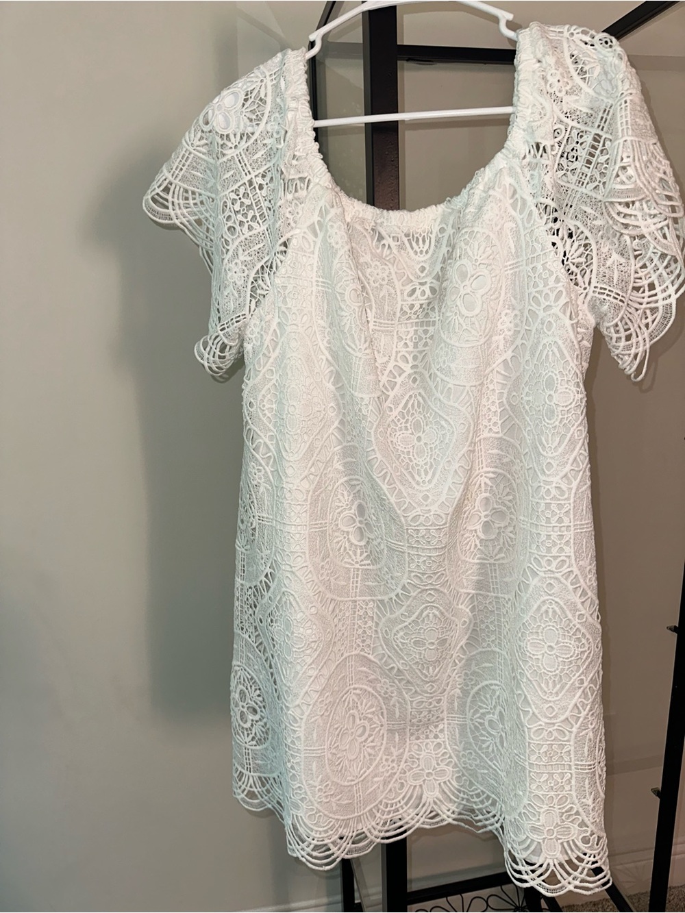 🔔FINAL🔔 ASOS White Lace Mini Dress Sz 14